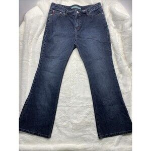 Vintage Mudd Jeans Womens 18.5 Blue Flared Bell Bottom Y2K Side Slit Mid Rise